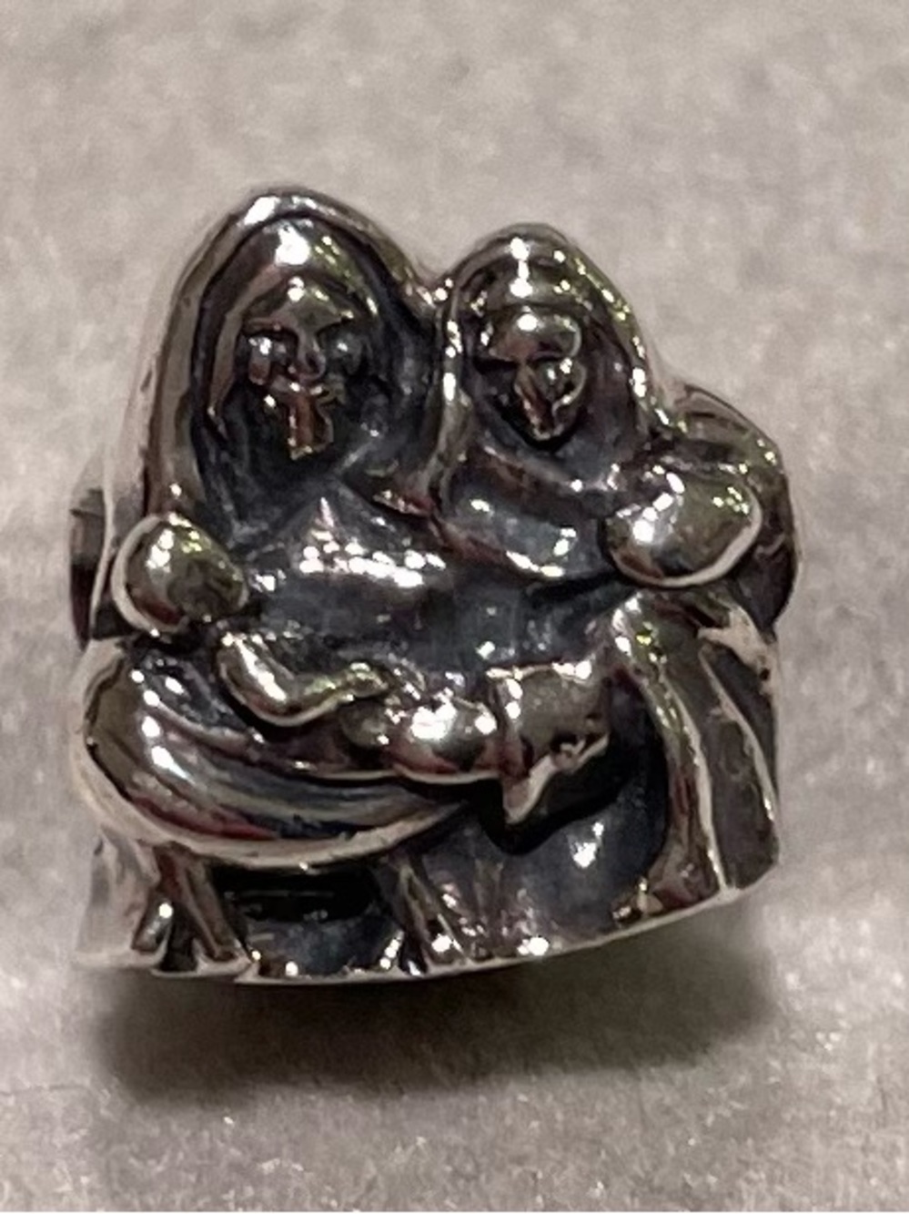 AUTHENTIC PANDORA Retired Holy Family / Holy Child Born Silver Charm 791369